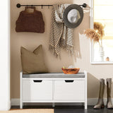 NNEDSZ Shoe Bench Shoe Rack Cabinet Hallway, White