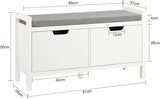 NNEDSZ Shoe Bench Shoe Rack Cabinet Hallway, White