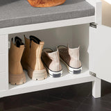 NNEDSZ Shoe Bench Shoe Rack Cabinet Hallway, White