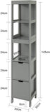 NNEDSZ Tall Cabinet Shelf Drawer, Grey