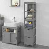 NNEDSZ Tall Cabinet Shelf Drawer, Grey