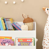 NNEDSZ Kids Storage Bookcase 3 Compartments, White