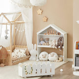 NNEDSZ Kids Bookcase Shelf Storage Mobile Toy Chest
