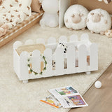 NNEDSZ Kids Bookcase Shelf Storage Mobile Toy Chest