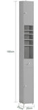 NNEDSZ Tall Bathroom Storage Cupboard Shelves, Grey