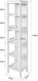 NNEDSZ 5 Tier Bathroom Shelf Cabinet, White