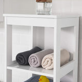 NNEDSZ 5 Tier Bathroom Shelf Cabinet, White