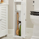 NNEDSZ Wooden Bathroom Storage Cabinet, White
