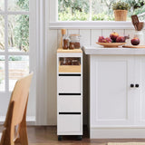 NNEDSZ Storage Cart Narrow Cabinet Wheels Tray Drawers