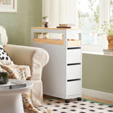 NNEDSZ Storage Cart Narrow Cabinet Wheels Tray Drawers