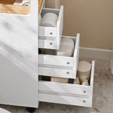 NNEDSZ Storage Cart Narrow Cabinet Wheels Tray Drawers