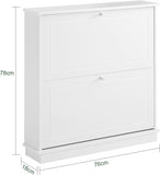 NNEDSZ 2 Drawer Shoe Cabinet Storage Unit