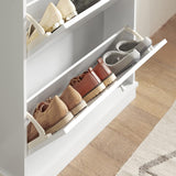 NNEDSZ 2 Drawer Shoe Cabinet Storage Unit