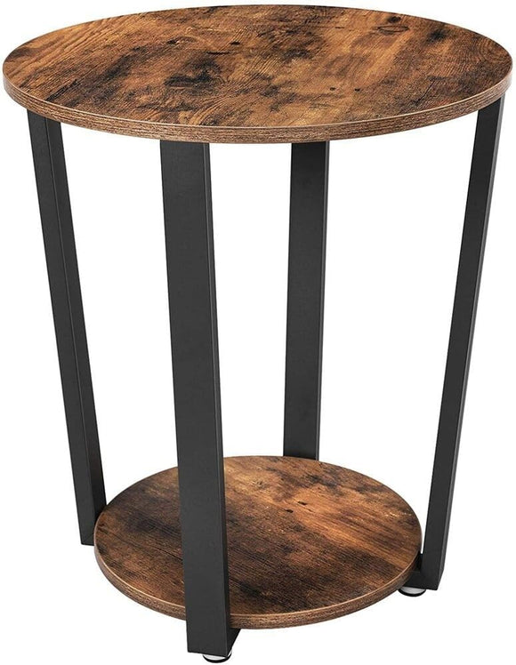 NNEDSZ Industrial Iron Frame Round Coffee Table
