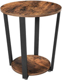 NNEDSZ Industrial Iron Frame Round Coffee Table