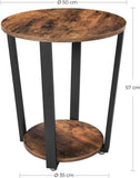 NNEDSZ Industrial Iron Frame Round Coffee Table