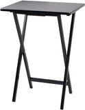 NNEDSZ Black Wood Folding TV Tray & Snack Table