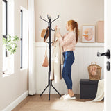 NNEDSZ Black Metal Coat Rack, Hall Tree, 182cm Tall