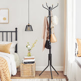 NNEDSZ Black Metal Coat Rack, Hall Tree, 182cm Tall