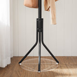NNEDSZ Black Metal Coat Rack, Hall Tree, 182cm Tall