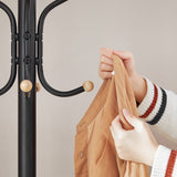 NNEDSZ Black Metal Coat Rack, Hall Tree, 182cm Tall