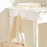 NNEDSZ Small White Desk with Drawer Hooks