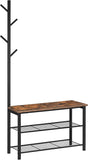 NNEDSZ Multifunctional Entryway Coat Rack Shoe Bench for Living Room and Bedroom