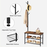 NNEDSZ Multifunctional Entryway Coat Rack Shoe Bench for Living Room and Bedroom