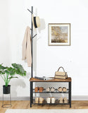 NNEDSZ Multifunctional Entryway Coat Rack Shoe Bench for Living Room and Bedroom