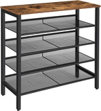 NNEDSZ 5-Tier Shoe Rack, Industrial Shoe Organizer Storage Bench