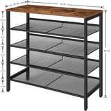 NNEDSZ 5-Tier Shoe Rack, Industrial Shoe Organizer Storage Bench