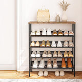 NNEDSZ 5-Tier Shoe Rack, Industrial Shoe Organizer Storage Bench