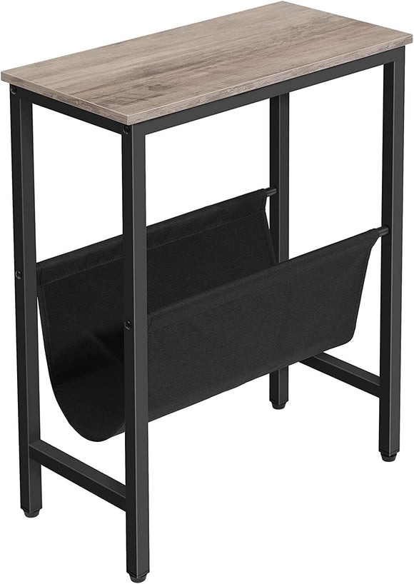 NNEDSZ Industrial Side Table with Magazine Holder Sling and Metal Structure (Grey)