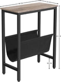 NNEDSZ Industrial Side Table with Magazine Holder Sling and Metal Structure (Grey)