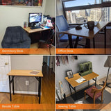 NNEDSZ Sturdy and Heavy Duty Foldable Office Computer Desk (Teak, 80cm)