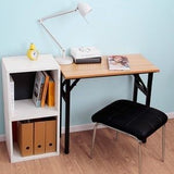 NNEDSZ Sturdy and Heavy Duty Foldable Office Computer Desk (Teak, 80cm)