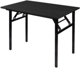 NNEDSZ Sturdy and Heavy Duty Foldable Office Computer Desk (Black, 100cm)