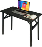 NNEDSZ Sturdy and Heavy Duty Foldable Office Computer Desk (Brown, 80cm)