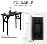 NNEDSZ Sturdy and Heavy Duty Foldable Office Computer Desk (Brown, 80cm)