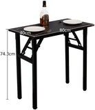 NNEDSZ Sturdy and Heavy Duty Foldable Office Computer Desk (Brown, 80cm)