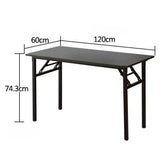 NNEDSZ Sturdy and Heavy Duty Foldable Office Computer Desk (Walnut, 120cm)