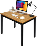 NNEDSZ Sturdy and Heavy Duty Foldable Office Computer Desk (Teak, 100cm)