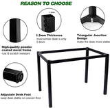 NNEDSZ Sturdy and Heavy Duty Foldable Office Computer Desk (Teak, 100cm)