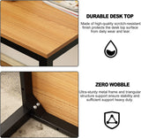 NNEDSZ Sturdy and Heavy Duty Foldable Office Computer Desk (Teak, 101cm)