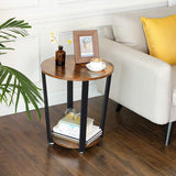NNEDSZ Round Side Table Shelf