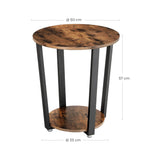 NNEDSZ Round Side Table Shelf
