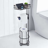 NNEDSZ Toilet Paper Holder Stand and Storage Dispenser with Shelf for Bathroom