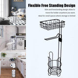 NNEDSZ Toilet Paper Holder Stand and Storage Dispenser with Shelf for Bathroom