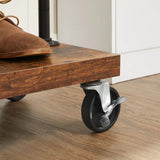 NNEDSZ Industrial Pipe Rolling Garment Rack Shoe Shelf