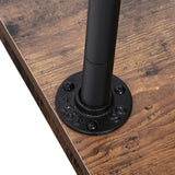 NNEDSZ Industrial Pipe Rolling Garment Rack Shoe Shelf